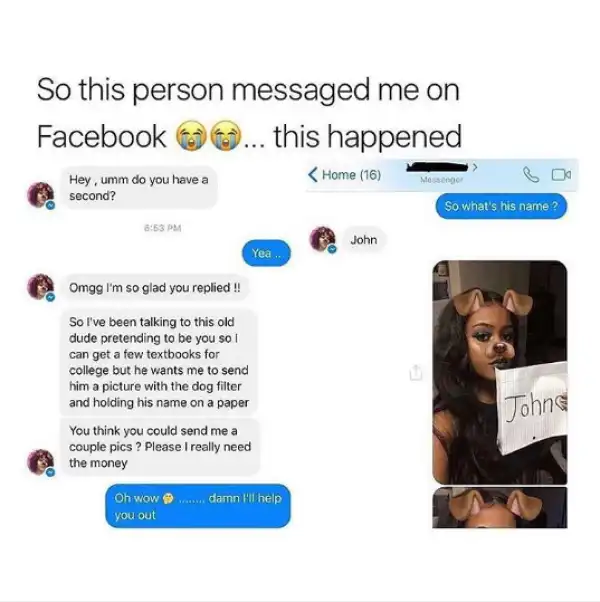 See the request a Facebook impersonator made
